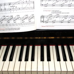 Piano keyboard and sheetmusic