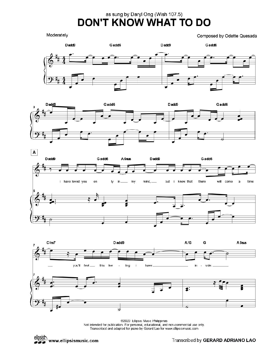 Don't Know What To Do, Don't Know What To Say - Daryl Ong Cover - Image 2