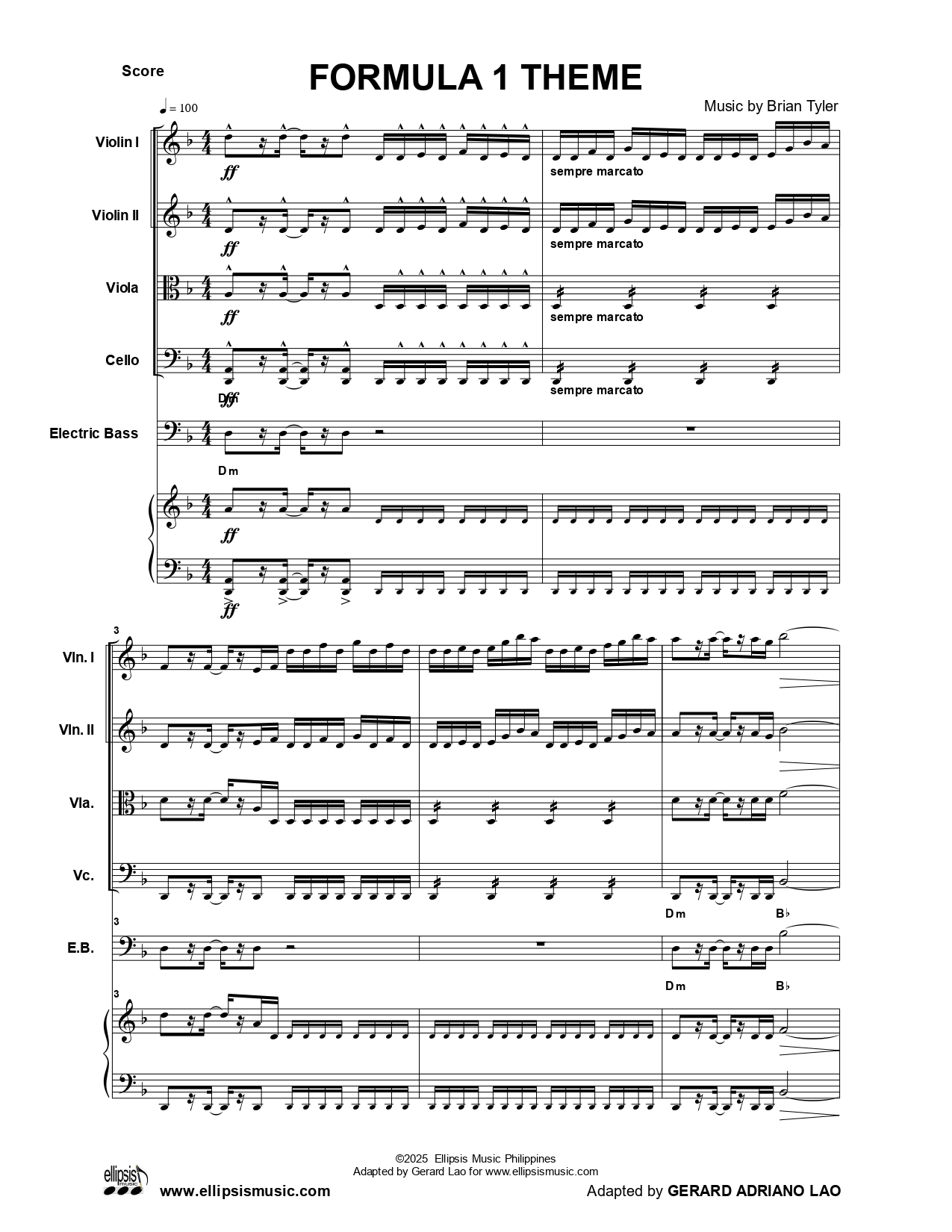 Formula 1 Theme for Strings & Piano - Image 2